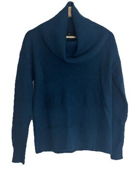 NWT Cowl Neck Sweater Long Sleeve Blue Sz XS